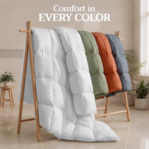 Image of Utopia Bedding Twin Comforter, Duvet Insert, Olive Green, 64 x 88 Inches