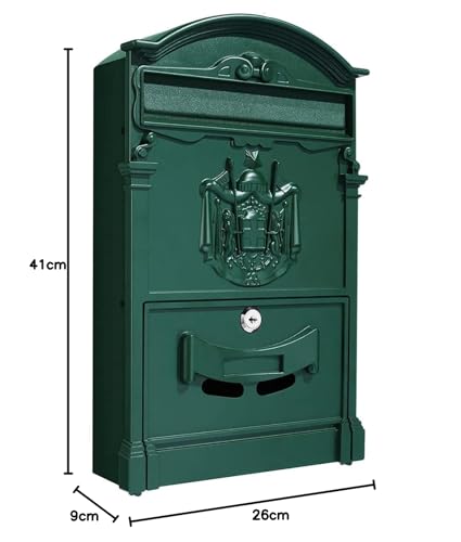 Kippen 10005CV brievenbus, model REGIUS, kleur: groen, 410 x 260 x 90 mm. - Afbeelding 5