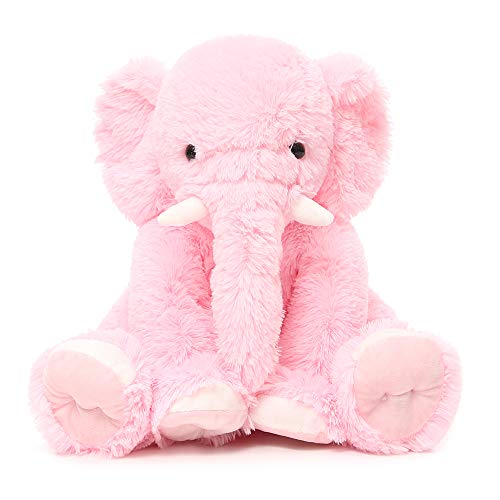 Image of MorisMos Large Elephant Stuffed Animal, 19.6inch Soft Stuffed Elephant Plush Companion Gifts for Girls Boys, Pink