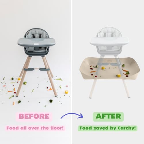 Image of CATCHY - Food Catcher - Compatible with Maxi-COSI Moa 8-in-1 High Chair + 12 Other High Chairs - Highchair Sold Separately - Baby & Toddler Food & Mess Catcher - Under High Chair Accessory | High Chair Food Catcher - High Chair Sold Separately - Baby & Toddler Food & Mess Catcher - Under High Chair Accessory