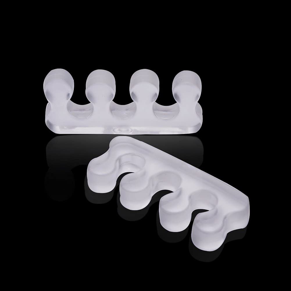 TILEZE Paia di Separatori per Dita Grandi in Silicone per alleviare Il Dolore, Separatori per Dita morbide, casa Traspirante per Uomo Donna all'aperto al Chiuso