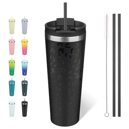 Image of BJPKPK 26 oz Coffee Tumbler with Straw, Insulated Stainless Steel Cup