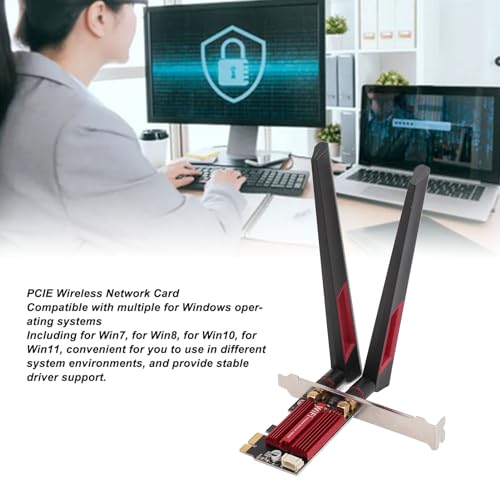 ASHATA 7260AC WiFi 6 PCIe WiFi Card for Desktop, Pro PCIE WiFi Card, 1200Mbps 2.4G 5G Dual Band BT4.0 PCIE Wireless Network Card with 2 10dBi Gain for Windows 7 8 10 11, ASHATApa89ctoggs miniatura 2