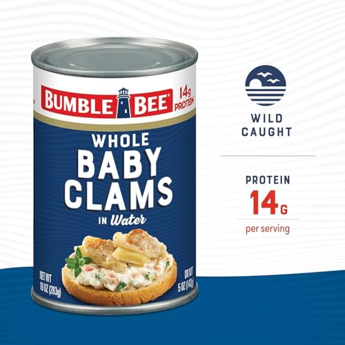 Image of Snow's Whole Clam Bundle - 1 Bottle Juice and 1 Can Whole Clams for Chowders, Soups, and Stews