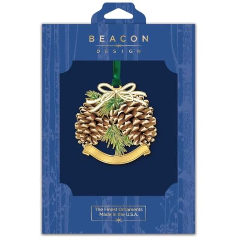 Décoration en forme de goutte Pinecones multicolore de 7,9 cm au design ciselé haut de gamme - 3