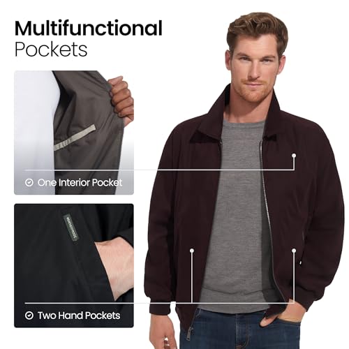 Image of Weatherproof Men's Golf Jacket - Lightweight Windbreaker, Water-Resistant Microfiber Shell, Perfect for Golf & Casual Wear