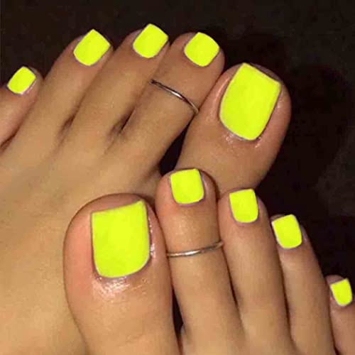 Outyua Light Green St.patrick's Day Fake Toenails Matte Square Press On Toe Nails Short Acrylic False Toes Nails With Designs Solid Artificial Beach Full Cover Toenail For Women And Girls 24Pcs (Green) #TOP1