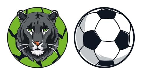 Schneiders Schulranzen-Zubehör Patches Set 2 teilig Panther + Soccerball mehrfarbig