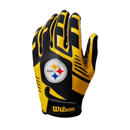 Image of Wilson NFL Stretch Fit Football Gloves - Youth and Adult Sizes