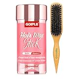 Hair Wax Stick Womens Hair Finishing Stick, Long-Lasting Styling Wax Stick Hair, Smoothing & Slick Stick for Women Hair Stick for Sleek, Control, Flyaways with Slick Back Hair Brush(Unscented 2.64 Oz)