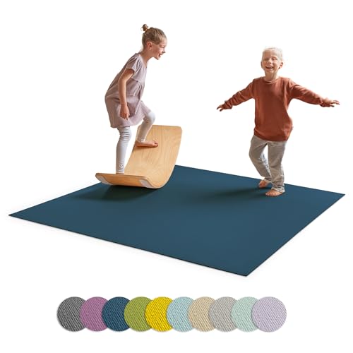 Ehrenkind® Made in Germany Anti-Rutsch Krabbelmatte Oeko-Tex Matten | Spielmatte Baby | Größe 120x170 cm BLAU