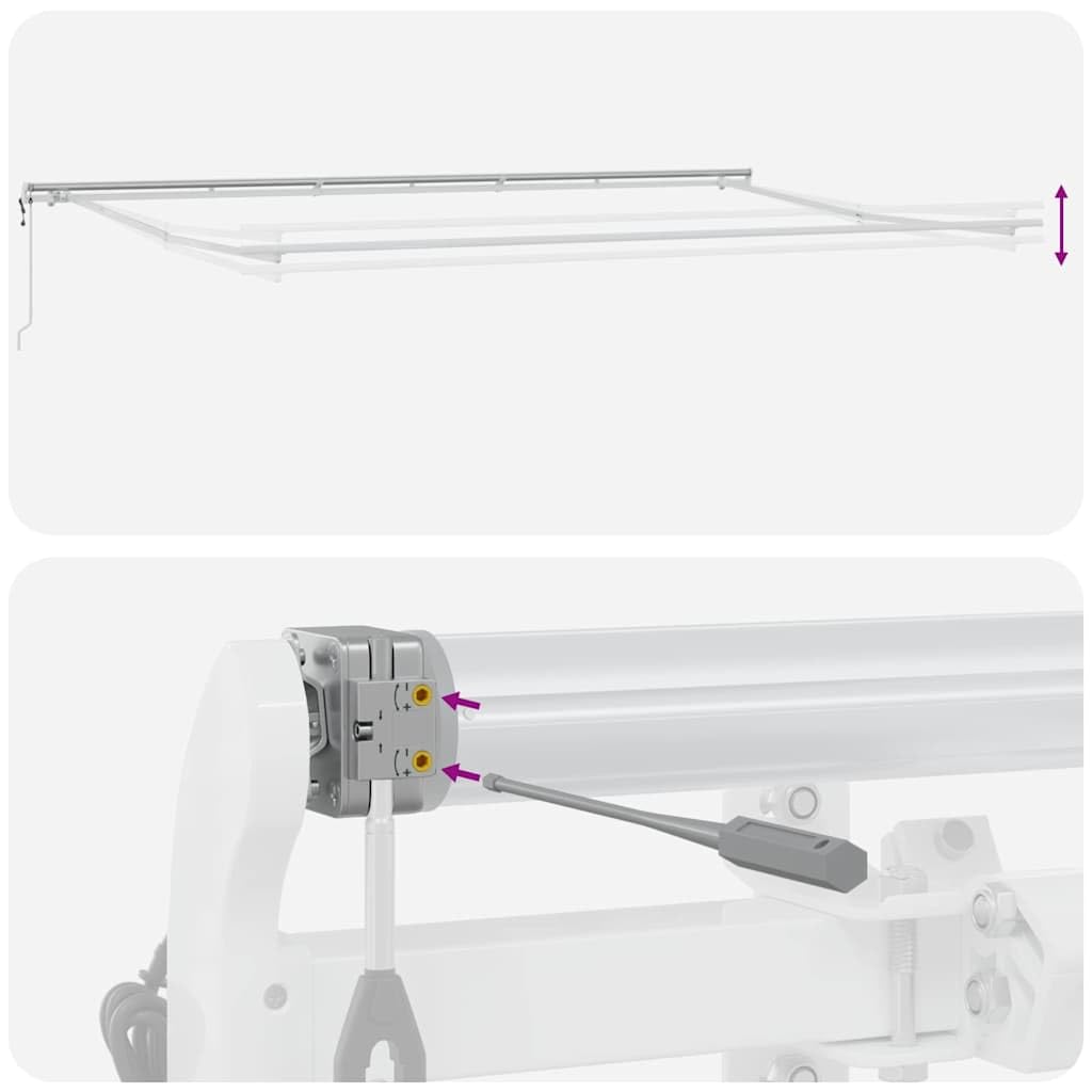 Générique Auvent Rétractable 600 × 300 cm Vert et Blanc,Stores extérieurs,3331695