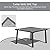 Domi 2 PCS Patio Conversation Sets with Removable Gray Cushions, All-Weather Modern Plastic Metal Dining Chairs Patio Furniture with Coffee Table for Balcony, Porch, Lawn and More