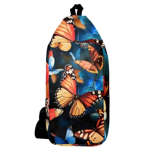 Sac à bandoulière papillons pour randonnée et sorties urbaines pratiques