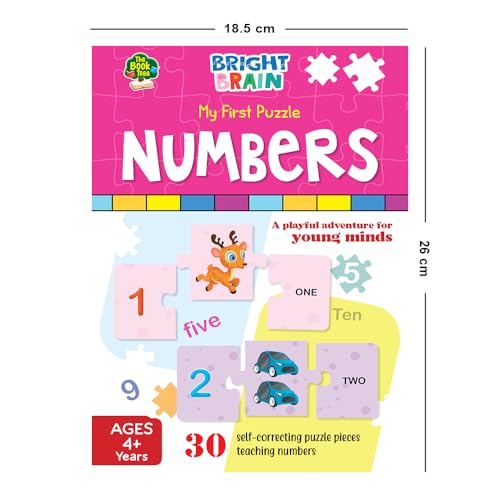 Image of The Book Tree Bright Brain Numbers 30 Piece Jigsaw Puzzle for Preschoolers, Educational Toy for Learning 123, Gifts for Kids Ages 3 to 6 by Majestic Book Club