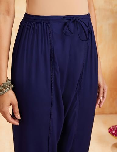 Image of Amazon Brand - Myx Women Relaxed Rayon Dhoti Pants (Available in Plus Sizes)
