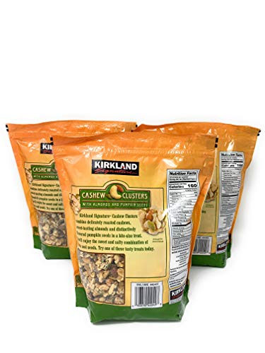 Kirkland Signature Cashew Clusters, 2 lbs (3 Pack)