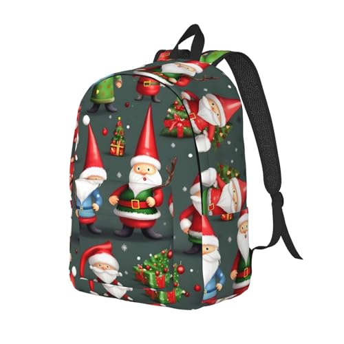 Mochila con estampado de gnomos divertidos de Navidad para negocios y viaje 2