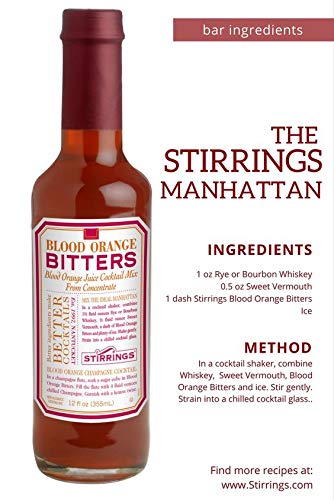 Stirrings Blood Orange Cocktail Bitters Syrup Mixer 12oz Pack miniatura 6