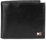 Tommy Hilfiger RFID Blocage Slim mince bifold avec support de carte amovible Bi-Fold Wallet pour homme, Oxford noir, une taille