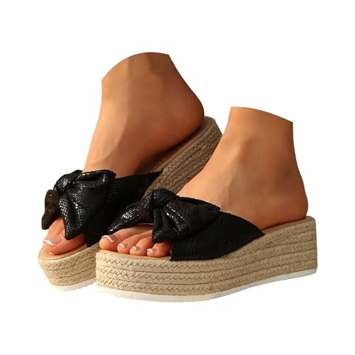 Sandales plateforme pour femmes à bout ouvert et claquettes confortables