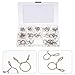 Garneck 120pcs Zinc-plated Spring Hose Clamps Heavy Duty Metal Tubing Clips Set for Water Pipes Industrial and Home Plumbing Applications
