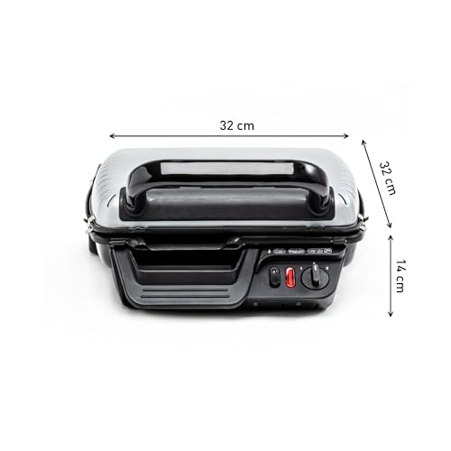 Tefal GC305012 Grill Barbacoa, 3 modos de cocción con termostato regulable, Bandejas extraíbles y...