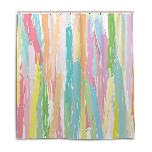 Rideau de douche imperméable en polyester coloré 183x183 cm - 2