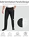Kecols Chef Pants for Men Works wear with Side Mesh Vents Black
