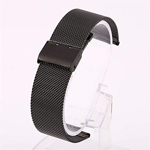 Bracelet montre acier noir 18mm polyvalent du bureau aux sorties citadines