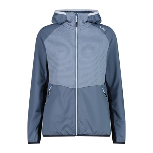 Sudadera de senderismo CMP forro polar mujer chaqueta montaña transpirable con capucha 36E5106