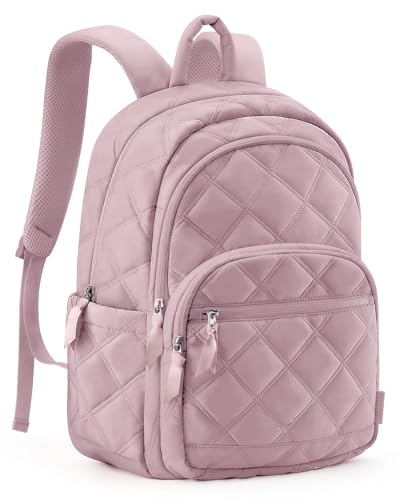 Image of BAGSMART College Laptop Backpack,Cute Travel Backpack for Women,Quilted Computer Bookbag