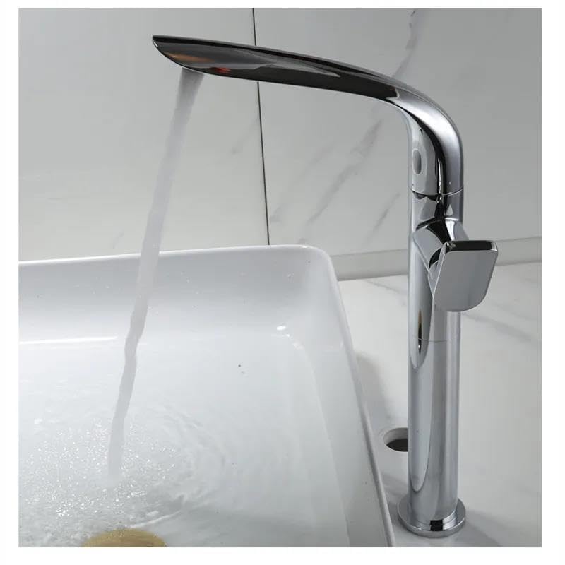 Robinet de lavabo en laiton design haut de gamme pour salle de bains chic