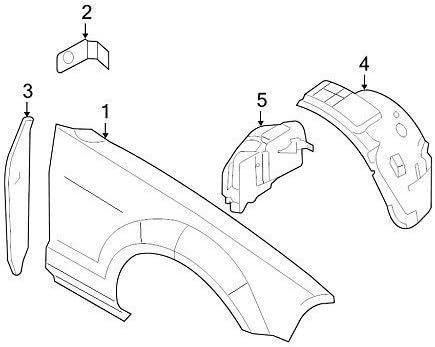 Genuine Ford 5R3Z-16102-BA Splash Guard, Front