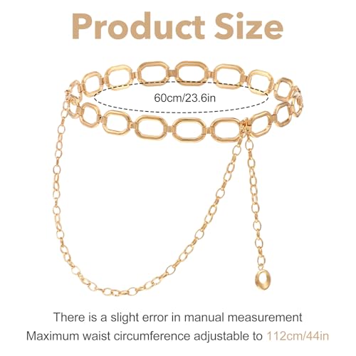 Metal Link Gold Chain Belt for Women Gold Waist Chain Belly Link Belt Chunky Belts for Women Dresses Jeans2