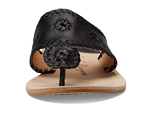 Jack Rogers Palm Beach Sandal for Women - Slip on Style, Leather Lining and Insole and Stacked Wooden Heel Wide2