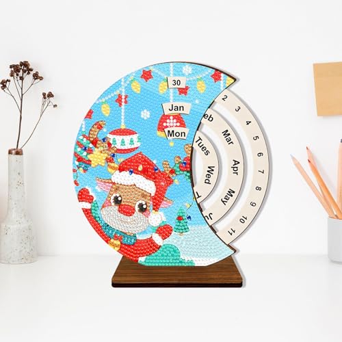 Calendario perpetuo de madera que evita comprar almanaques anuales 3