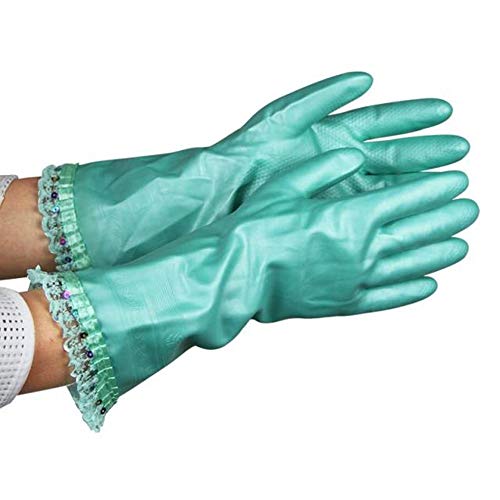 Gants ménagers durables en caoutchouc latex et coton look d'exception - 5