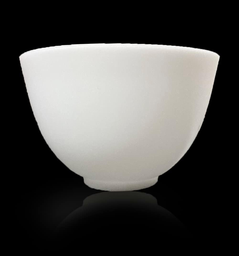 Art&Beauty 2PCS Silicone Mixing Bowls Reusable Prep and Serve Bowls Condiment Bowls Facial Mask Bowl for Skincare, DIY Craft, Mixing Facial Mask, Resin, Acrylic Painting, Holding Ingredient(White)
