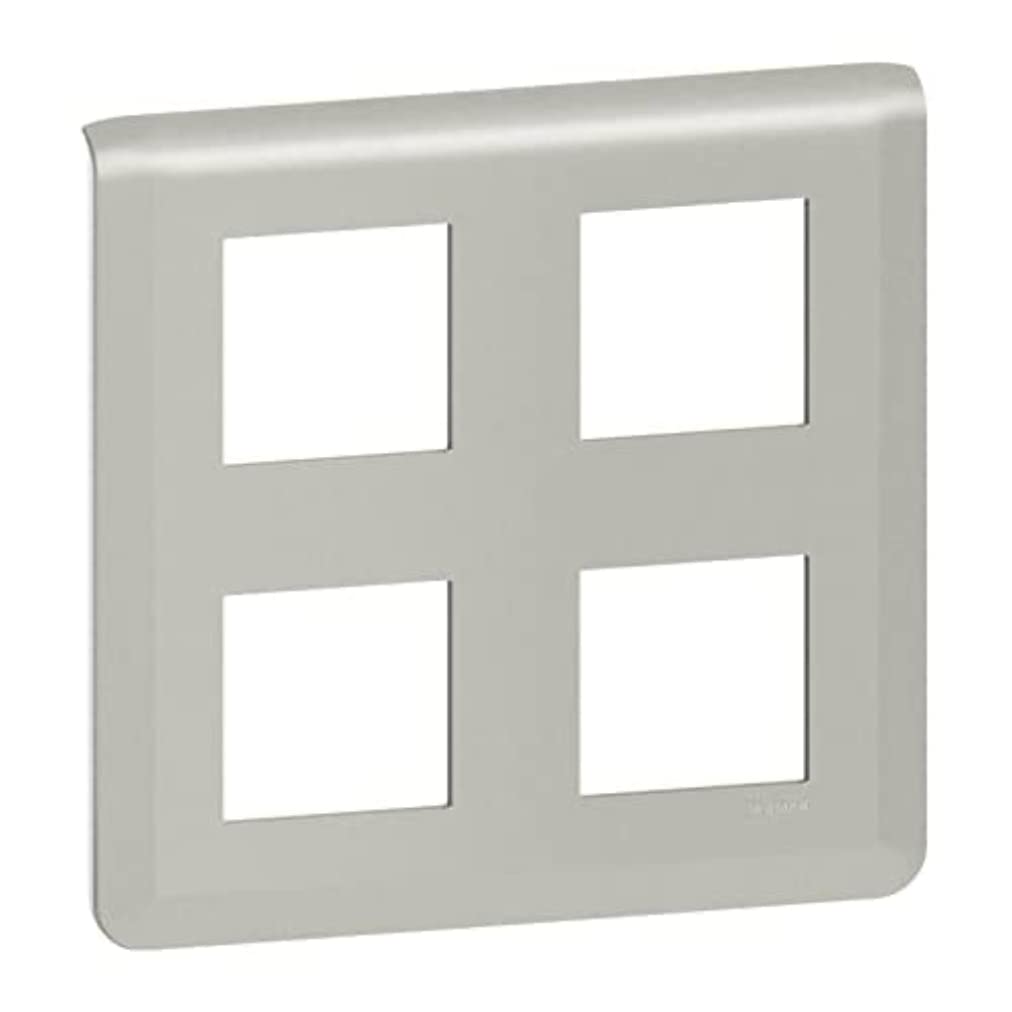 Placa Legrand 079338L Mosaic aluminio para agrupar enchufes rotos e interruptores de cocina 2