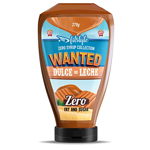 FITstyle Sirope sin azúcar añadido y sin grasa de Dulce de Leche | Topping sin calorias: menos de 7 kcal por ración | Apto para keto | Sin maltitol