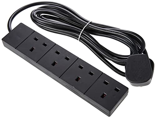 PRO ELEC PELB1810 4 Gang Extension 3m Black