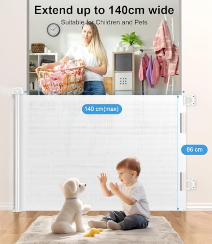 Barrière de sécurité enfant extensible 0-140cm escalier et bébé - 3