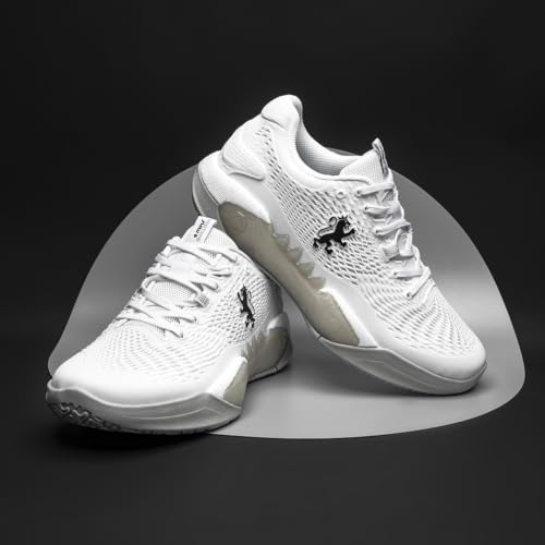 Image of Red Tape Men's Sneakers White Grey KPU Round Lace-Up Flexible Support