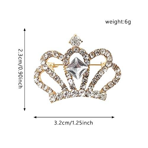 Image of Crystal Rhinestone Princess Queen Brooch Pin Tiara Crown Brooches for Women Tiara for Wedding Party /Banquet /Birthday