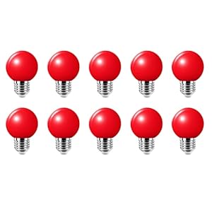 10X E27 kleurrijke gloeilampen 2W LED Kleurrijke 200LM Laag verbruik gekleurde LED gloeilampen PC Materiaal Geschikt voor decoratie AC 220V-240V Rood