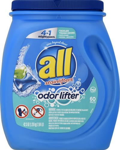 All Laundry Detergent Pacs, Oxi plus Odor Lifter, 60 Count + Snuggle SuperFresh Fabric Softener Dryer Sheets with Static Control and Odor Eliminating Technology, Original, 200 Count