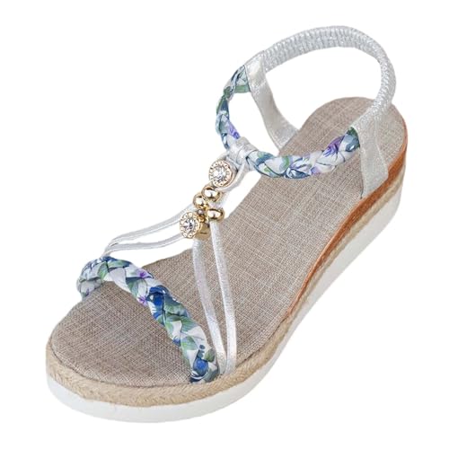 Chaussures d'été tressées d'une élégance intemporelle avec finitions strass