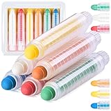 ZHBDMGK Sidewalk Chalk for Toddlers, 6 ColorscChalk with Plastics Holder for Blackboard Drawing Writing Toys Gift Party Favors