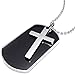 LBBYLFFF Collier Colliers Bijoux Hommes S Femmes Collier Militaire Croix Marqueur Style Armée Autocollant De Mode Pendentif